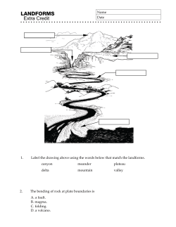 Landforms Extra Credit