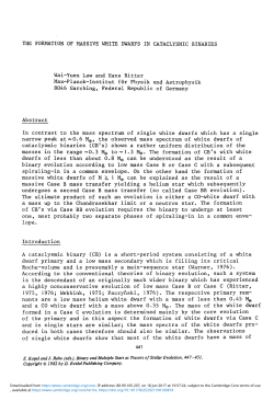 THE FORMATION OF MASSIVE WHITE DWARFS IN