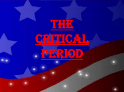 The Critical Period