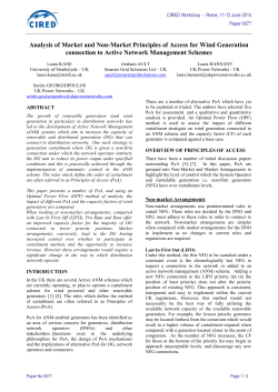 Analysis of Market and Non-Market Principles of Access for Wind