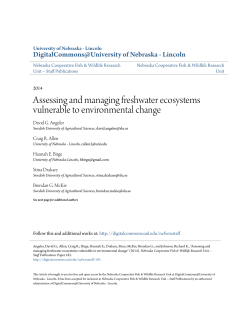 Assessing and managing freshwater ecosystems vulnerable to