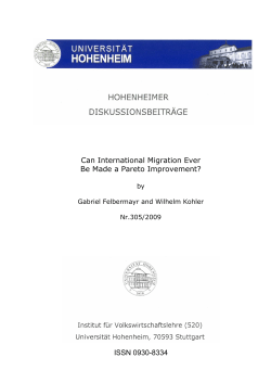 Can International Migration Ever Be Made a Pareto Improvement