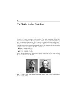1 The Navier&ndash;Stokes Equations