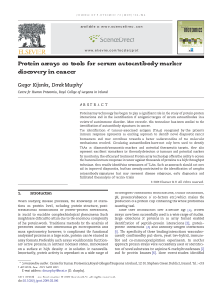 Protein arrays as tools for serum autoantibody marker discovery in