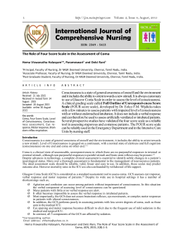 The Role of Four Score Scale in the Assessment of Coma