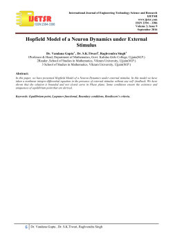 Hopfield Model of a Neuron Dynamics under External Stimulus
