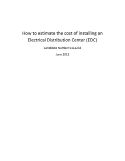 How to estimate the cost of installing an Electrical Distribution Center