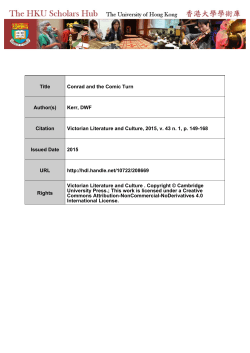 Title Conrad and the Comic Turn Author(s) Kerr, DWF Citation