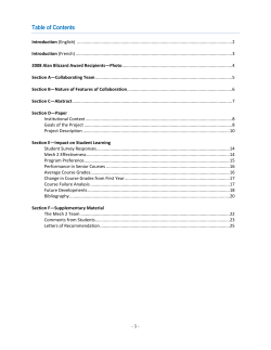 Table of Contents