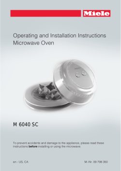 Miele Microwave Oven Manual M 6040 SC