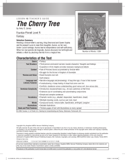 The Cherry Tree - Houghton Mifflin Harcourt