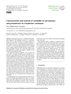 Characteristics and controls of variability in soil moisture and