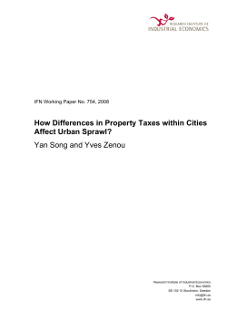 How Differences in Property Taxes within Cities Affect Urban Sprawl