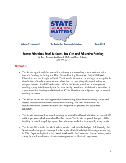 Senate Prioritizes Small Business Tax Cuts and Education Funding