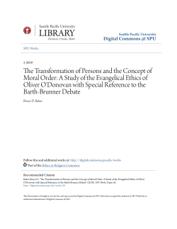 The Transformation of Persons and the Concept of Moral Order: A