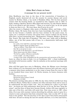 John Bee`s buzz on bees