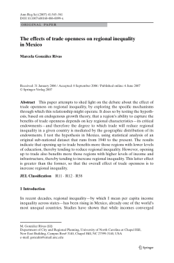 The effects of trade openness on regional inequality in Mexico