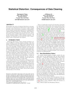 Statistical Distortion: Consequences of Data Cleaning