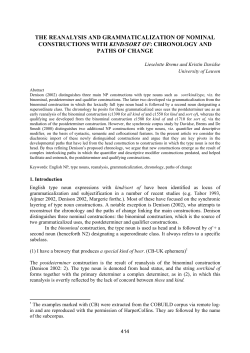 the reanalysis and grammaticalization of nominal constructions with