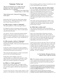 Tennessee Tattoo Law