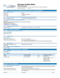 Hydrogen Sulfide Water