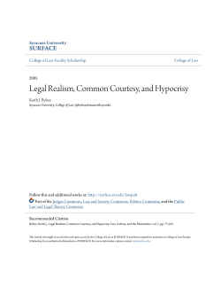 Legal Realism, Common Courtesy, and Hypocrisy