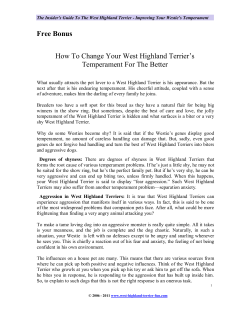 How To Change Your West Highland Terrier`s