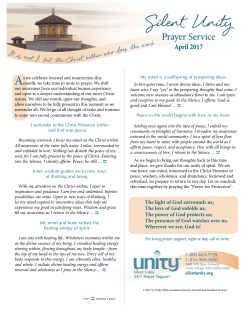 It is not I, but the Christ within who does the work.