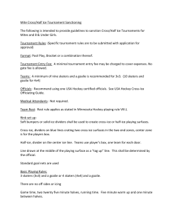 Mite Cross/Half Ice Tournament Sanctioning The following is