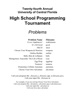 Problems - UCF High School Programing Tournament