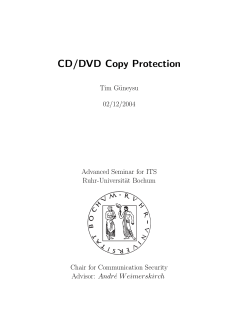 CD/DVD Copy Protection