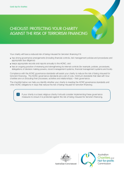 Checklist: Protecting your charity against the risk