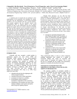 Columella Cells Revisited: Novel Structures, Novel Properties, and a