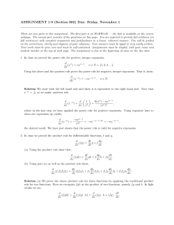 Solutions - UBC Math