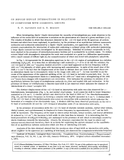 On dipole-dipole interactions in solutions of compounds