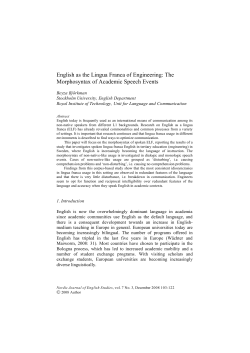 English as the Lingua Franca of Engineering