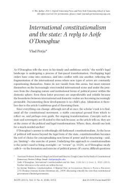 International constitutionalism and the state: A