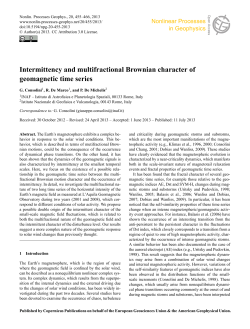 Intermittency and multifractional Brownian character of geomagnetic