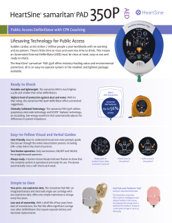 HeartSine 350P data sheet