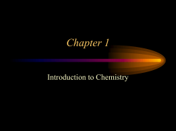 Intro to chemistry