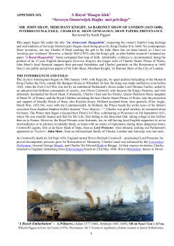 Appendix Six - Antique