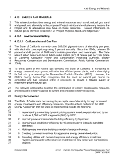 4.10 ENERGY AND MINERALS 1 This subsection describes energy