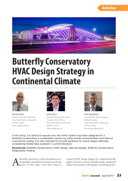Butterfly Conservatory HVAC Design Strategy in Continental Climate