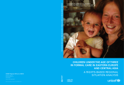 children under the age of three in formal care in eastern