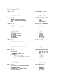 Concerts of the Choral Society of Durham