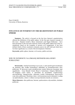Influence of Internet on the re