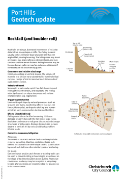 Port Hills Geotech update