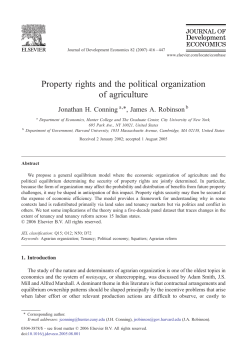 Property rights and the political organization of agriculture