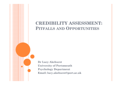 The Assessment of Credibility