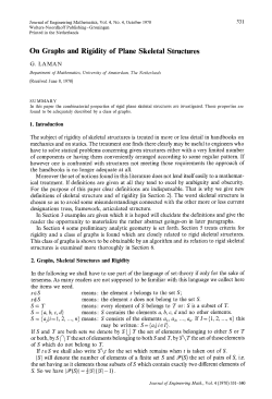 On graphs and rigidity of plane skeletal structures